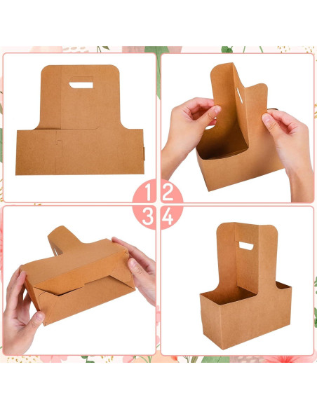 Bolsas de Regalo de Flores Whaline Kraft 20 Pcs 17.5x8x9cm