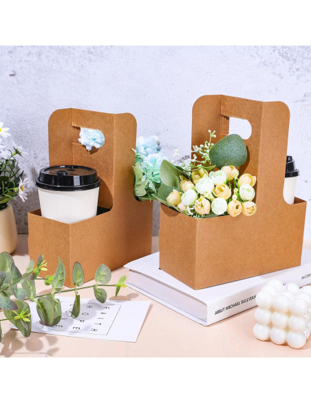 Bolsas de Regalo de Flores Whaline Kraft 20 Pcs 17.5x8x9cm