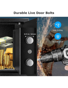 Caja Fuerte Bonsaii SF005 Electrónica 0.23 Pies Cúbicos 2