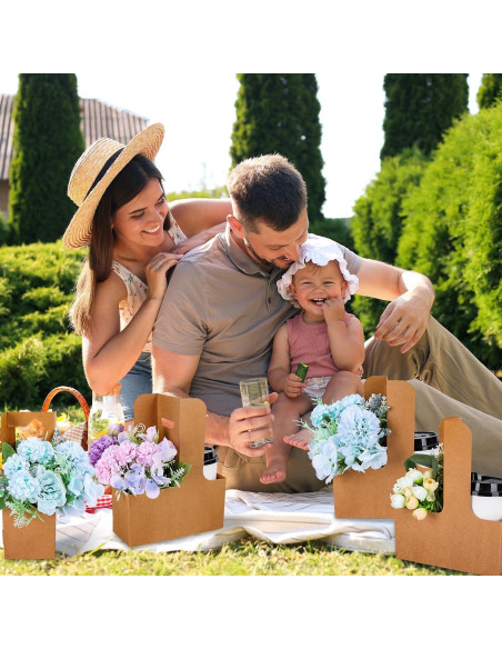 Bolsas de Regalo de Flores Whaline Kraft 20 Pcs 17.5x8x9cm