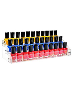 Organizador de Esmalte de Uñas Kingtaily 3 Capas Acrílico Transparente