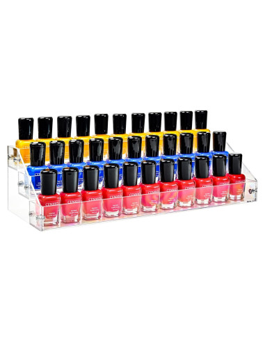 Organizador de Esmalte de Uñas Kingtaily 3 Capas Acrílico Transparente