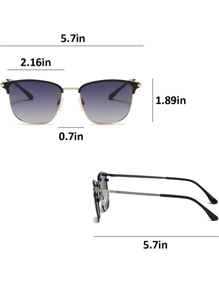 Gafas de Sol Polarizadas Aviador Retro Metal Doradas