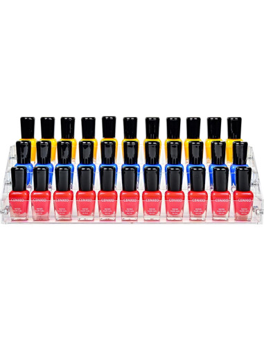Organizador de Esmalte de Uñas Kingtaily 3 Capas Acrílico Transparente