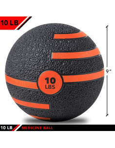 Balón Medicinal JFIT 4.54 kg para Ejercicio y Rehabilitación 2