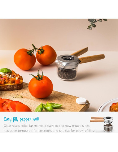 Molinillo de Pimienta Dreamfarm Ortwo Ergonómico 15ml Manual