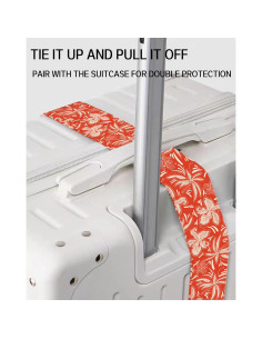 Correas de Equipaje Ajustables ASJHFDIR - Flores Marrones 2