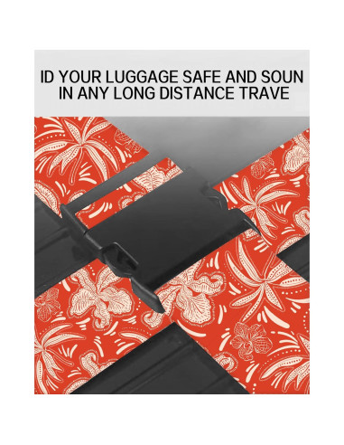 Correas de Equipaje Ajustables ASJHFDIR - Flores Marrones