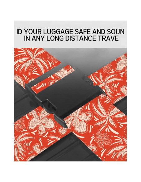 Correas de Equipaje Ajustables ASJHFDIR - Flores Marrones