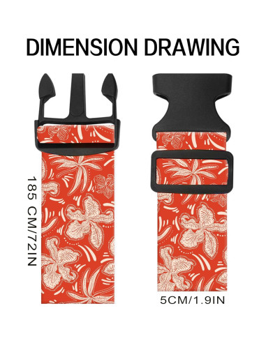 Correas de Equipaje Ajustables ASJHFDIR - Flores Marrones