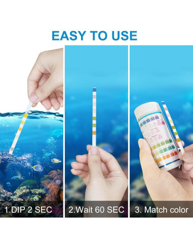 Tiras de Prueba de Agua para Acuarios FUNSWTM 7 en 1 - 100 Unidades