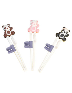 Palillos de Entrenamiento Panda para Niños - 3 Pares Reutilizables