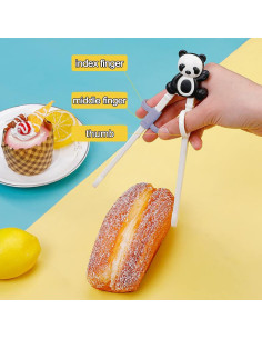 Palillos de Entrenamiento Panda para Niños - 3 Pares Reutilizables 2