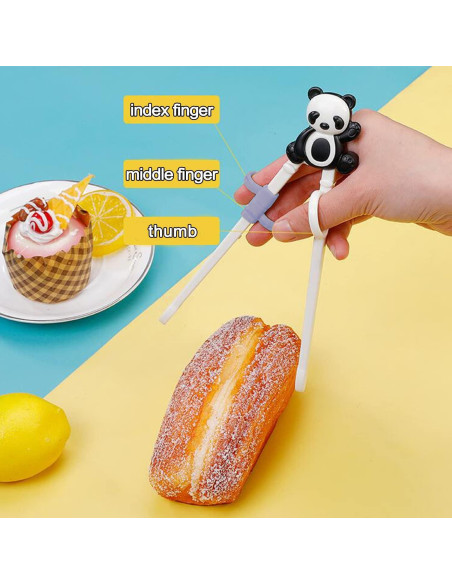 Palillos de Entrenamiento Panda para Niños - 3 Pares Reutilizables