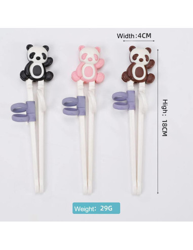 Palillos de Entrenamiento Panda para Niños - 3 Pares Reutilizables