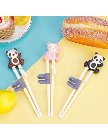 Palillos de Entrenamiento Panda para Niños - 3 Pares Reutilizables