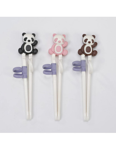 Palillos de Entrenamiento Panda para Niños - 3 Pares Reutilizables