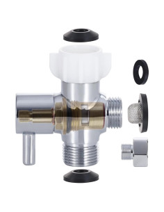 Adaptador en T de Latón Cromado Carvedexquisitely 22.2 mm