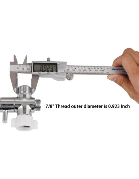 Adaptador en T de Latón Cromado Carvedexquisitely 22.2 mm