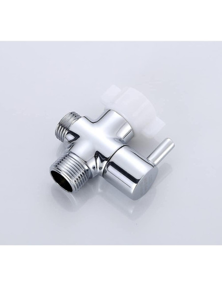 Adaptador en T de Latón Cromado Carvedexquisitely 22.2 mm