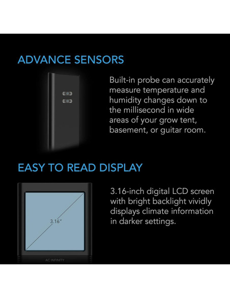 Higrómetro Inteligente AC Infinity CLOUDCOM B2 Bluetooth 140g