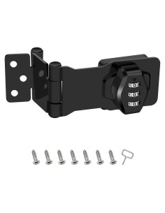 Cerradura de Combinación KIBBEH de Acero Inoxidable Negra