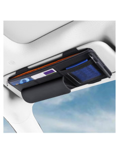 Organizador de Visera de Coche WiiLemz Negro con Múltiples Bolsillos