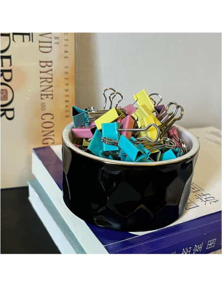 Soporte para Clips de Papel Aewill Cerámica Negro 8.89cm