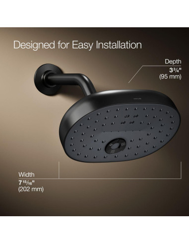 Cabezal de Ducha KOHLER 26290-G-BL 1.75 GPM Negro Mate
