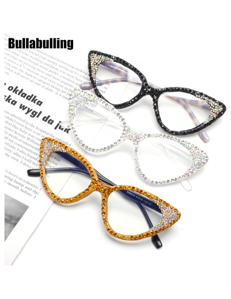 Gafas de lectura Cat Eye Bullabulling con strass 1.75x