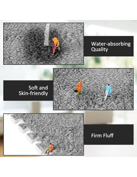 Alfombra de Espuma Flutesan 15 Pcs 30x30 cm Gris Camel