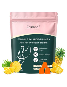 Gomitas de Equilibrio Femenino Premium Josmon - Piña Hawaiana 60 Unidades