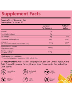 Gomitas de Equilibrio Femenino Premium Josmon - Piña Hawaiana 60 Unidades 2