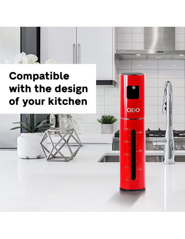 Spray de Aceite ODO 100ml Acero Inoxidable Rojo - Cocina Saludable