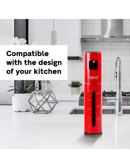 Spray de Aceite ODO 100ml Acero Inoxidable Rojo - Cocina Saludable