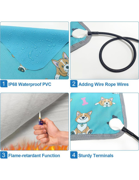 Almohadilla Térmica para Mascotas GOLOPET 55.88x45.72 cm Ajustable