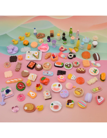 Set de 100 Accesorios de Comida Miniatura MUYIZI con Caja