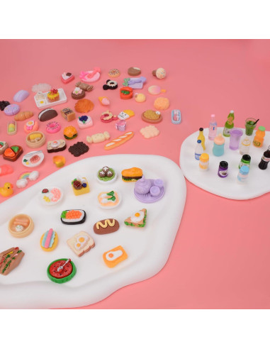 Set de 100 Accesorios de Comida Miniatura MUYIZI con Caja