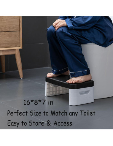 Escalón de Inodoro Plegable Coldchill 17.78 cm Negro