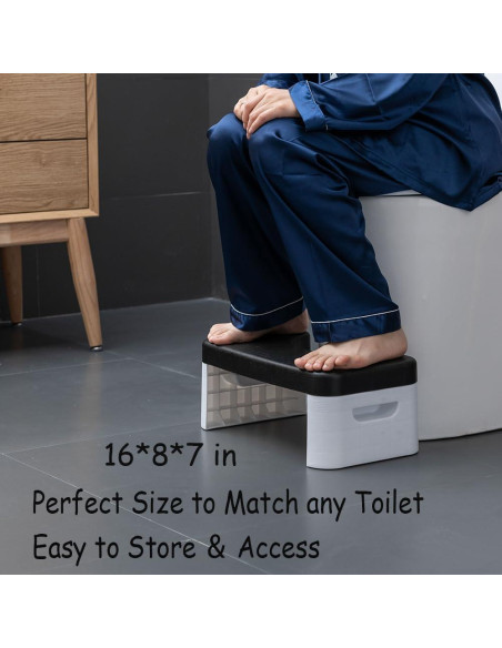 Escalón de Inodoro Plegable Coldchill 17.78 cm Negro