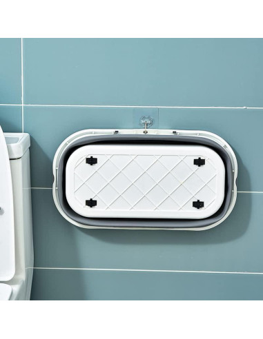 Cubeta Plástica Plegable Goderewild 12L con Ruedas Azul