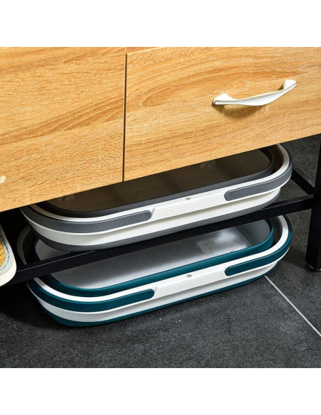 Cubeta Plástica Plegable Goderewild 12L con Ruedas Azul