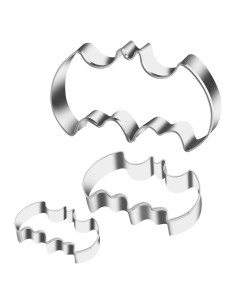 Juego de 3 Cortadores de Galletas Murciélago KSPOWWIN Acero Inoxidable