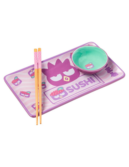 Conjunto de Sushi Cerámica Badtz Maru Sanrio 3 Piezas