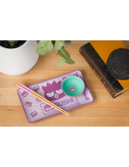 Conjunto de Sushi Cerámica Badtz Maru Sanrio 3 Piezas