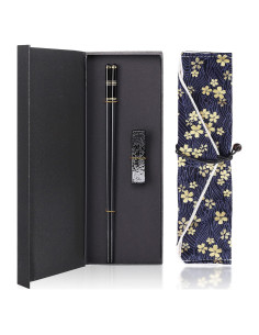 Palillos de Metal Reutilizables Youda con Soporte y Bolsa - Estilo 1