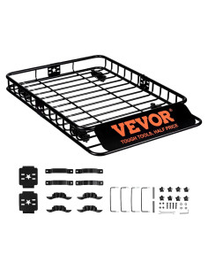 Canasta de Carga para Techo VEVOR 117x91 cm 90.7 kg Rojo