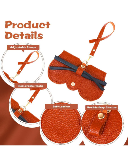 Estuche de Gafas de Sol YUXIANLB de Cuero Suave - Portátil