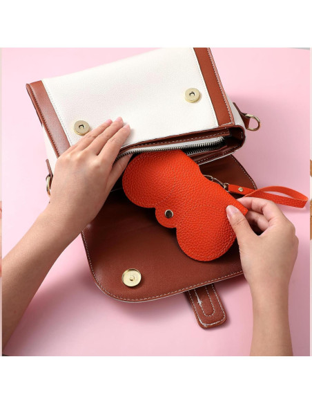 Estuche de Gafas de Sol YUXIANLB de Cuero Suave - Portátil