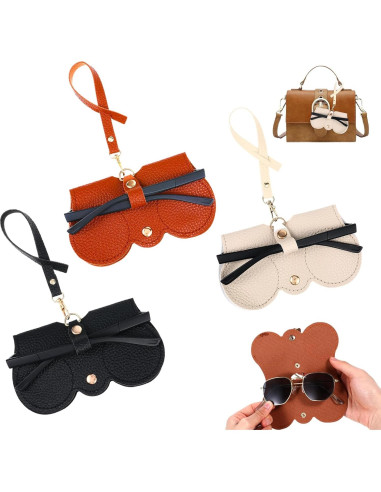 Estuche de Gafas de Sol YUXIANLB de Cuero Suave - Portátil